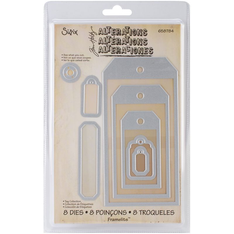 Sizzix Framelits Dies By Tim Holtz 8/Pkg-Tag Collection, 1 of 4