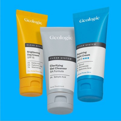 Geologie Clear System Month 3 / Level 3 Acne Treatment &#38; Skincare Set - 3pc