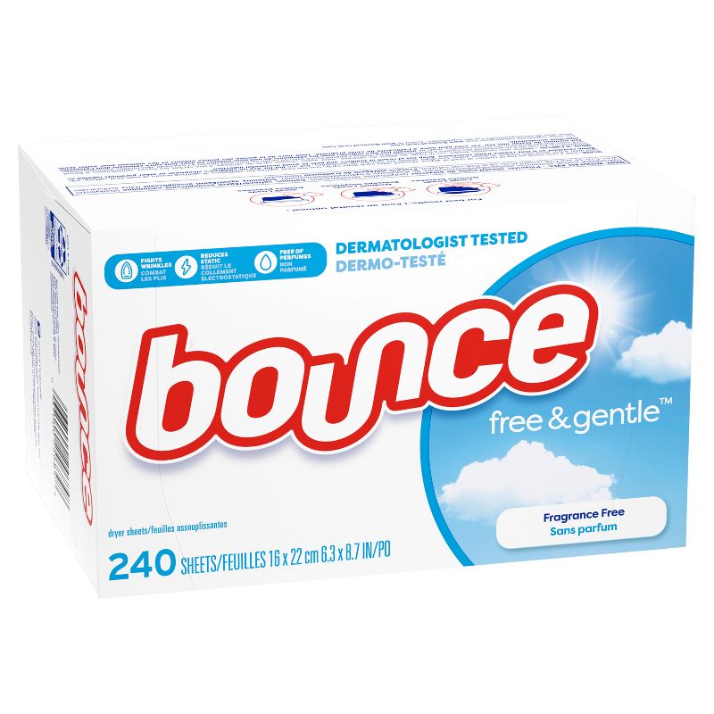 Bounce Fabric Softener Sheets - Free &#38; Gentle - 240ct, 4 of 15