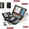 BEAFUP Small Wallets for Women Leather RFID Blocking Bifold Zipper Pocket Wallet with ID Window - 4 of 4