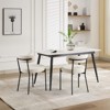 Dining Chairs Set of 2, Upholstered Dining Room Chairs with Metal Legs, Dining Chairs for Kitchen,  Dining Room - 3 of 4