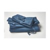 tagltd Threads Navy Blue Cotton Napkin Set Of 4, 2.0" Hem - 4 of 4
