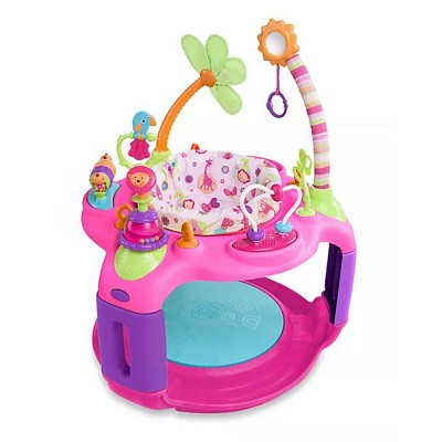 Photo 1 of Bright Starts Sweet Safari Bounce A Round Entertainer 12 Activity Toy Infant Play Center Chair w/ Adjustable Height & Bouncer Pad, For 6 to 12 Months