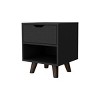 GlasFlength Nightstands Modern Nightstand Bedroom Nightstand Bedside Table with Drawer for Living Room, Black, 15.74"*14.56"*18.89" - 4 of 4