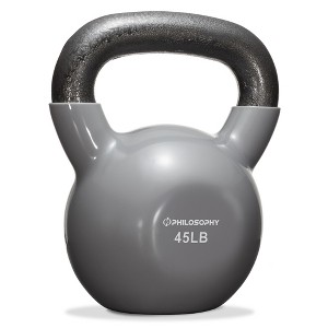 Philosophy Gym Vinyl Coated Cast Iron Kettlebell Weights  - Gray - 1 of 4