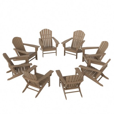 WestinTrends Dylan HDPE Outdoor Patio Adirondack Chair (Set of 8)
