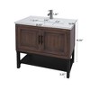 GDFStudio York Indoor/Outdoor Freestanding Magnesium Oxide Bathroom Vanity with Faucet and Ceramic Sink - 3 of 4
