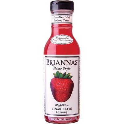 Briannas Home Style Blush Wine Vinaigrette Dressing - 12fl oz