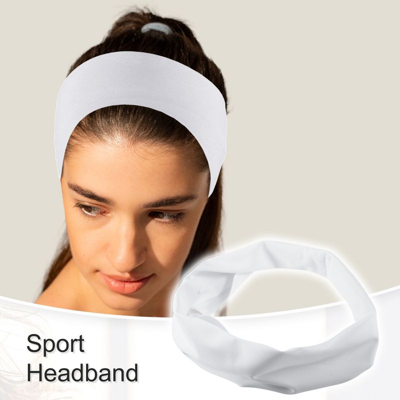 Unique Bargains Soft Anti-Slip Sports Headbands 3 Pcs, 2 of 8