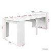 NicBex Multifunctional Extendable Console Table, Convertible to 118.5" Dining Table, Modern Rectangular Dining Table for 8, Convertible Table - 4 of 4