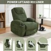 GustoWave Power Lift Recliner Chair for Adult, Massage & Heat, Side Pockets, 2 Cup Holders for Living Room, Striped Corduroy - 4 of 4