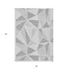 Gray Charcoal And Silver Geometric Washable Indoor Outdoor Area Rug - 3 of 4