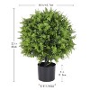 Maggift Artificial Outdoor Flower Pots, Evergreen Plant for Home Porch Decoration, Set of 2 for Courtyard Gate, Green, 18"*18"*22" - 2 of 4