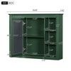 NicBex Bathroom Wall Mount Storage Cabinet Mirror Medicine Cabinet with Single Door & 6 Shelves - 3 of 4