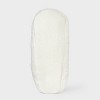 Women's Bats Embroidered Halloween Faux Fur Slipper Socks with Grippers - Hyde and EEK Boutique™ Ivory/Black - 4 of 4