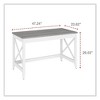 Workspace by Alera Farmhouse Writing Desk, 47.24" x 23.62" x 29.53", Gray - 2 of 4