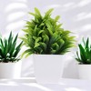 Unique Bargains Artificial Plants Luo Han Guo Plant Plastic Green 1 Pc - 2 of 4