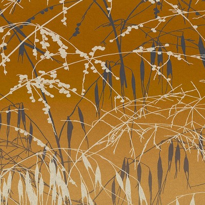 Golden Yellow and Soft Gold Meadow Grasscloth Wallpaper Roll