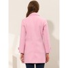 Allegra K Women's Winter Outerwear Peter Pan Collar Mid-thigh A-line Single Breasted Coat - 4 of 4