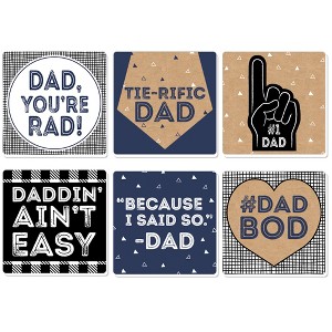 Big Dot of Happiness My Dad is Rad - Funny Father's Day Party Decorations - Drink Coasters - Set of 6 - 1 of 4