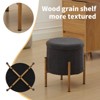 KTMBDW Round Ottoman with Storage, Storage Ottoman, Foot Stool Ottoman, Makeup Vanity Stool, Modern Ottomans for Living Room and Bedroom, Gray - 3 of 4