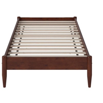 Pasadena Walnut Twin XL Solid Wood Platform Bed with Slats