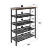 DOMETOUR 5 Tiers Shoe Rack for Entryway Living Room Bedroom Porch, 5 Layer Shoe Organizer Adjustable Shoe Storage Rack - 4 of 4