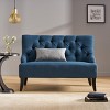 KWPZQEB Button Tufted Loveseat Settee Sofa with Upholstered & Hight Backrest, Fabric Settee with Solid Legs for Living Room, Small Space, Bedroom - 2 of 4