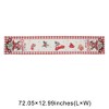Unique Bargains Christmas Table Runner Light Blue White 72"x13" 1 Pc - 3 of 4