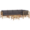 vidaXL Garden Lounge Set Dark Grey Bamboo with a natural oil finish - 3 of 4