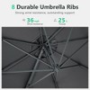 10 FT Cantilever Patio Umbrella with 360° Rotation & Tilt Adjustment - 2 of 4