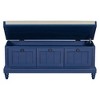 NicBex Classic Entryway Bench with Cushion,MDF/Rubberwood Shoe Bench with 3 Drawers,Multi-Functional Storage Bench  for Bedroom,Entryway&Hallways - 2 of 4