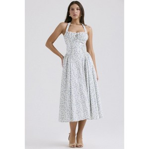 white christmas dresses Flirty Romance Corset Lace-Up Floral A-Line Mini Dress main image 0