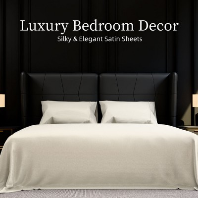 Skyzone Queen 4-Piece White Bed Sheets Set - 90GSM Brushed Microfiber, 14" Deep Pocket, Fade & White 90" x 102" — фото 3