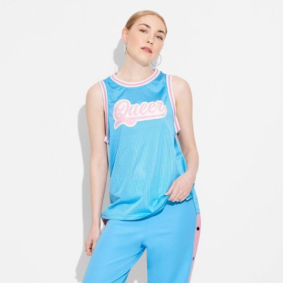 Pride Adult PH by The PHLUID Crewneck Basketball Jersey Tank Top - Blue