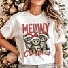 Cute Meowy Christmas T-Shirt, Baby Cat In Santa Hat Holiday Tee| OrnamentallyYou - 4 of 4