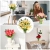Unique Bargains Home Decor Lily Fake Artificial Flowers in Vase for Centerpiece Table - 4 of 4