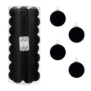 Every Day is Christmas Velvet 50ct 57cm/2.24" Christmas Ornaments, Shatterproof Christmas Tree Ornament Set, Flocking Ball Decorations - 1 of 4