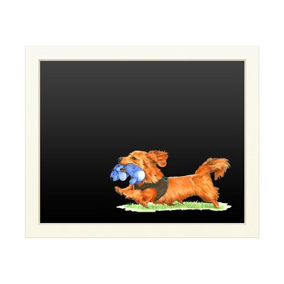 Functional Chalkboard with Printed Artwork - Wendy Edelson 'Dachshund Dog' Chalk Board Wall Sign