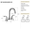 ChicFurnit Bathroom Sink Faucet Two Handle CUPC Certified Chrome Finish Design for Stylish Spaces, Silver, 11.02"*10.24"*2.95" - 3 of 4