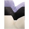 Allegra K Women's Comfortable Soft Stretchy Full Coverage Non-Wired Bra 3 Pcs - 3 of 4