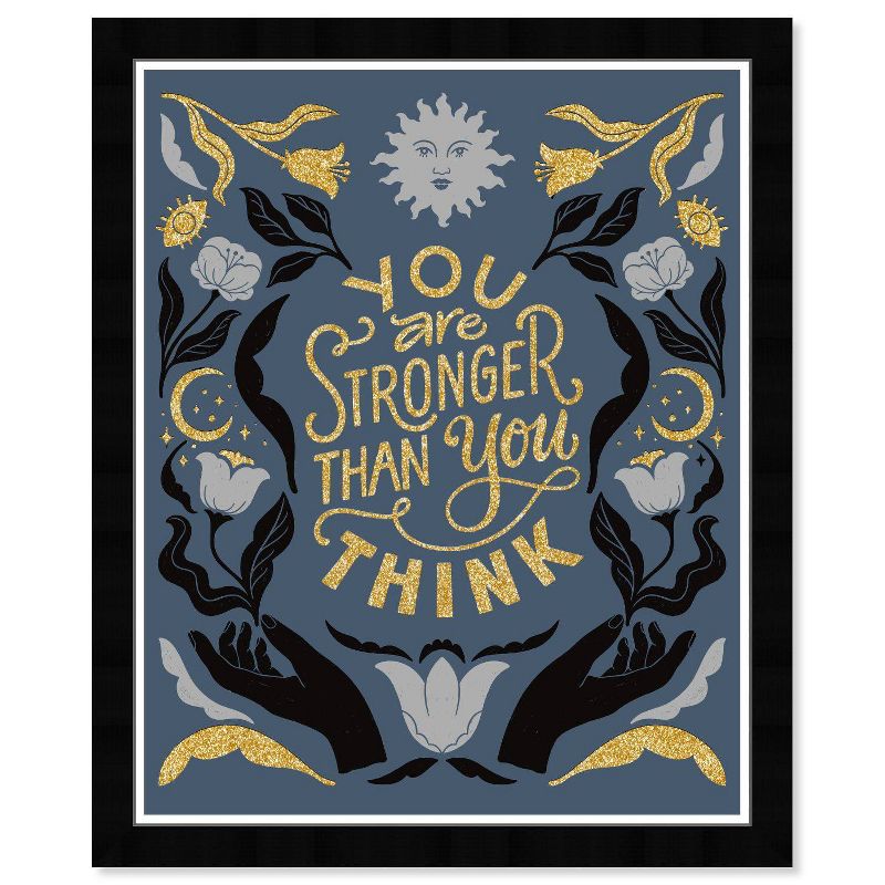 15&#34; x 21&#34; Motivational II Typography and Quotes Framed Wall Art Print Blue - Wynwood Studio, 1 of 8