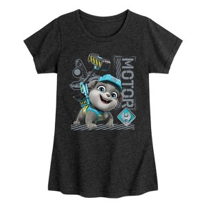 Girls' - Paw Patrol - Rubble & Crew Fitted Short Sleeve Graphic T-Shirt - 1 of 4