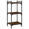 vidaXL Bookcase 3-Tier Brown Oak 15.7 in.x11.8 in.x33.9 in. Engineered Wood - 2 of 4