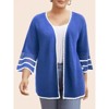 Coolmee Womens Plus Size 3/4 Sleeve Crochet Cardigan Sweaters Lightweight Oversized Knit Boho Cardigans - 3 of 4