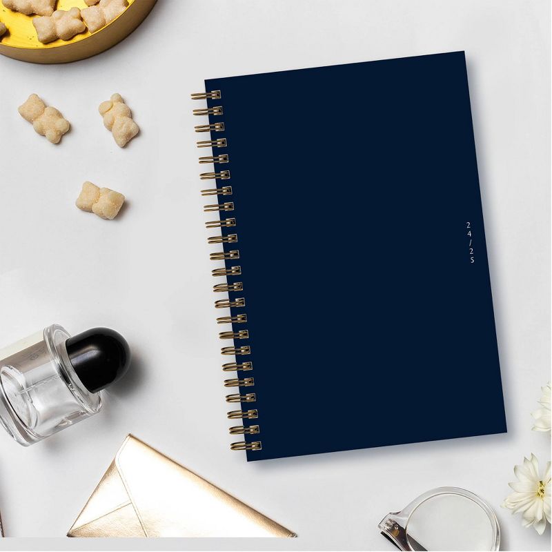 Blue Sky 2024-25 Weekly/Monthly Sustainability Planner 8&#34;x5&#34; Wirebound Navy, 3 of 14