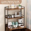 Cat Litter Box Enclosure with Storage Shelves and Double Doors, Hidden Cat Cabinet, Grey/Brown - 3 of 4