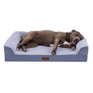 FurHaven Plush & Embossed Velvet Dreamer Orthopedic Sofa Pet Bed for Dogs and Cats - 1 of 4
