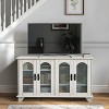 Wooakway TV with glass doors stand for living room, multifunctional combination TV stand, large capacity storage cabinet - 2 of 4
