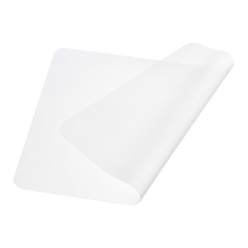 Unique Bargains Kitchen Reusable Non-Stick Heat Resistant Silicone Placemats Baking Mats Clear White 4 Pcs - image 1 of 4